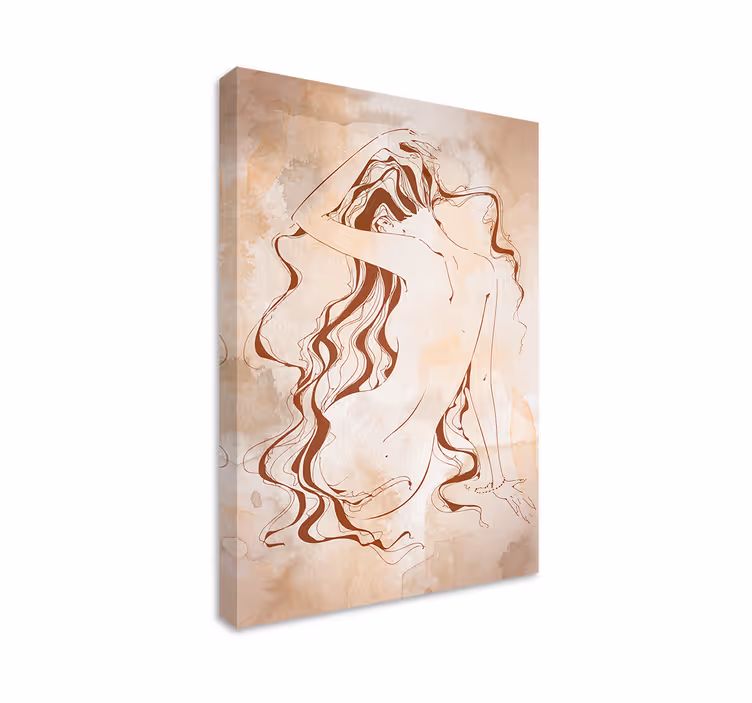 Modern toilet paper bathroom canvas art - TenStickers