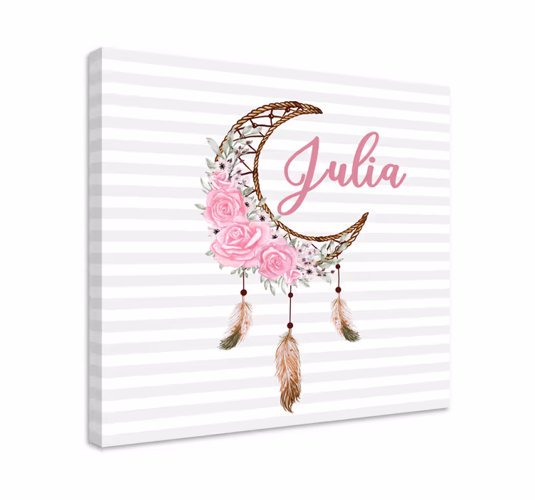 Flowers canvas moon flower arrangement - TenStickers
