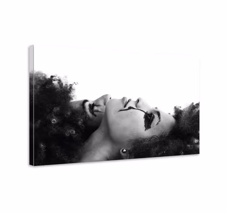 People canvas reflecting dual faces - TenStickers