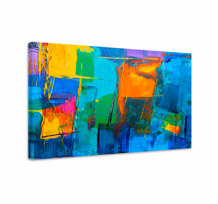 Abstract wall art 1 colorful geometric shapes - TenStickers