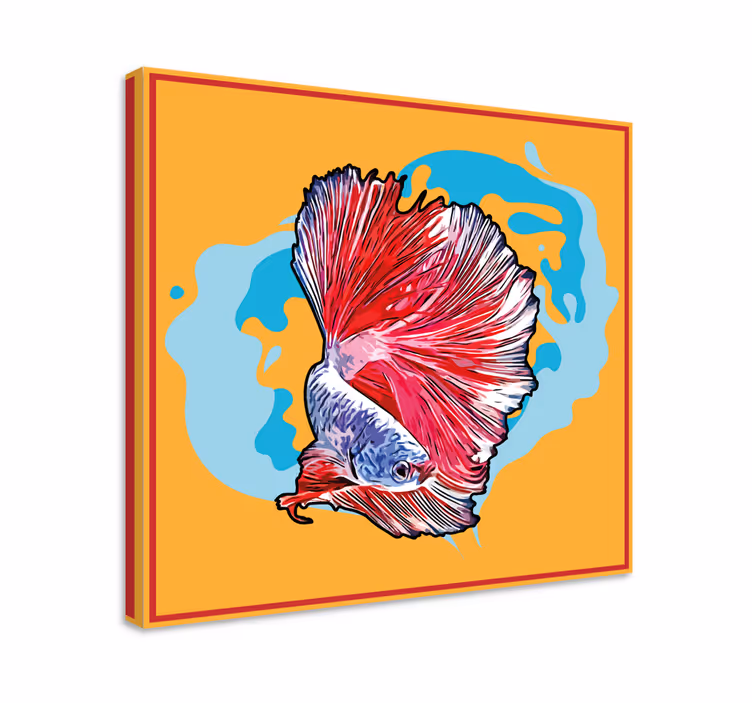 Fish canvas of vibrant betta fish - TenStickers