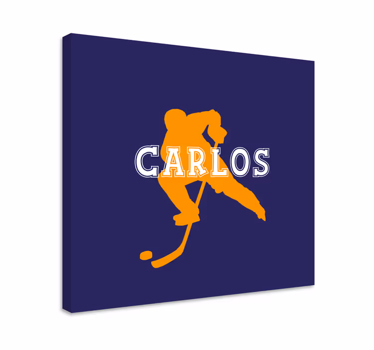 Sports canvas art ice hockey player print - TenStickers
