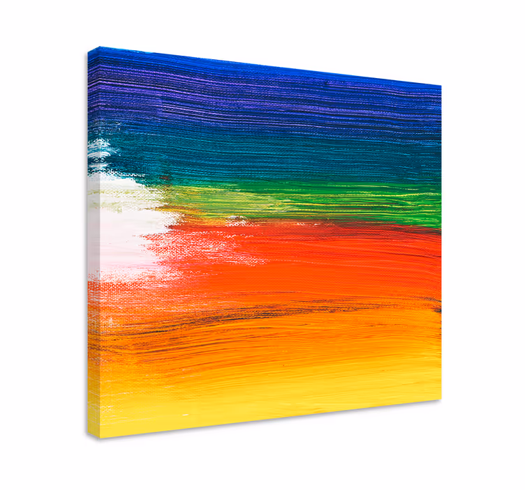 Rainbow splash color canvas art prints - TenStickers
