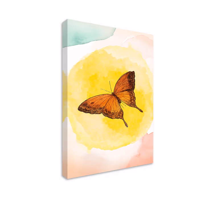 butterfly light background animal canvas prints - TenStickers