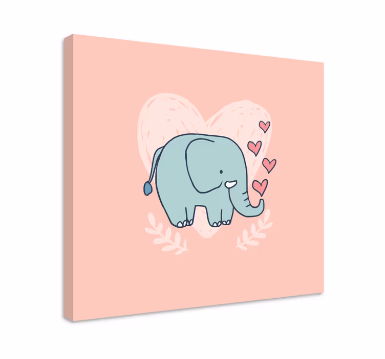 Elephant wallart cute elephant affection - TenStickers