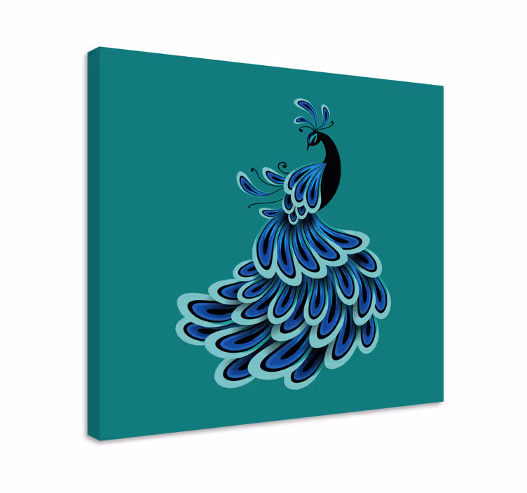 Magnificent peacock bird canvas art - TenStickers