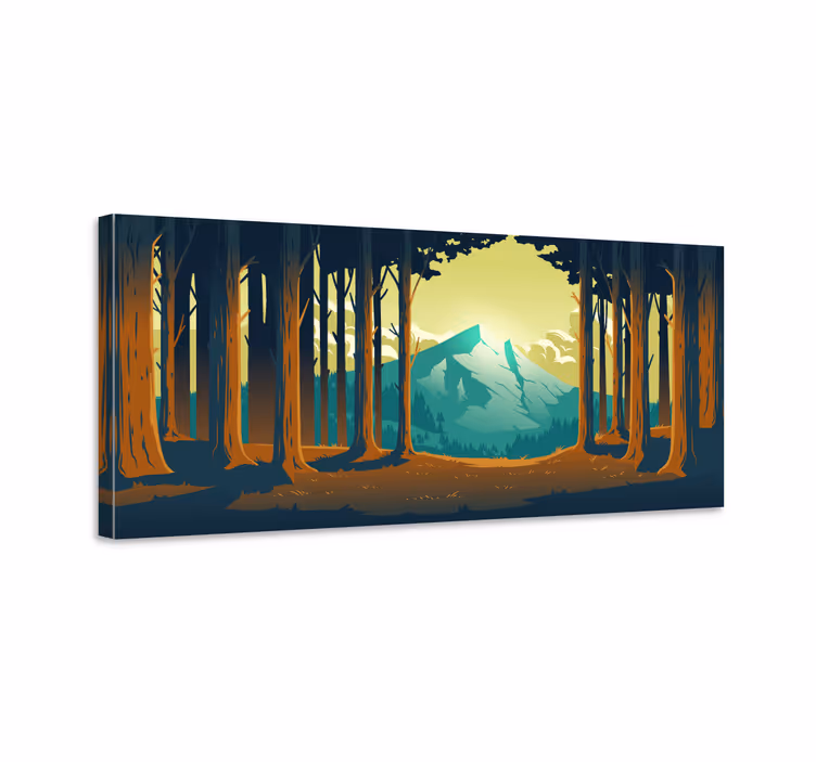 Nature cartoon Tree wall art canvas - TenStickers