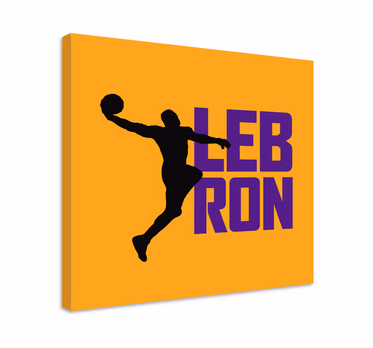 Sports canvas art of a dynamic basketball player - TenStickers