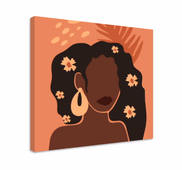 People canvas elegant woman silhouette - TenStickers