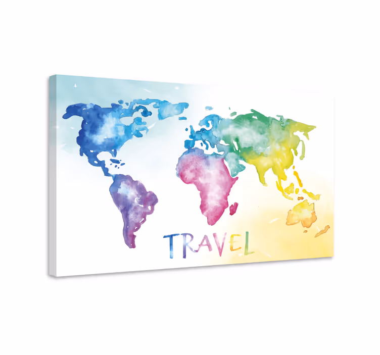 World map wall art map of adventure - TenStickers
