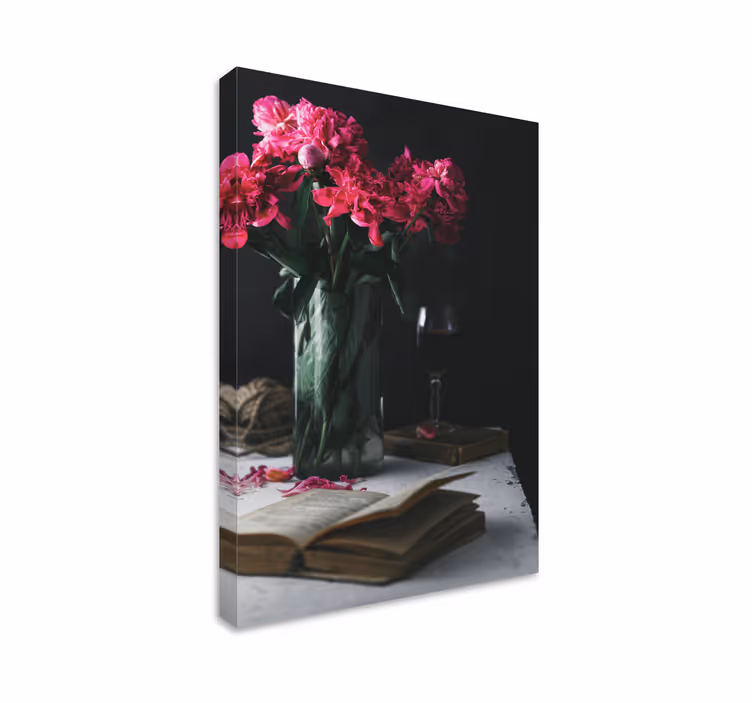 Wine glass and vase  fruit canvas - TenStickers