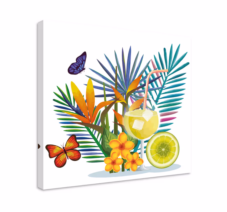 Fruits and butterfly  fruit canvas - TenStickers