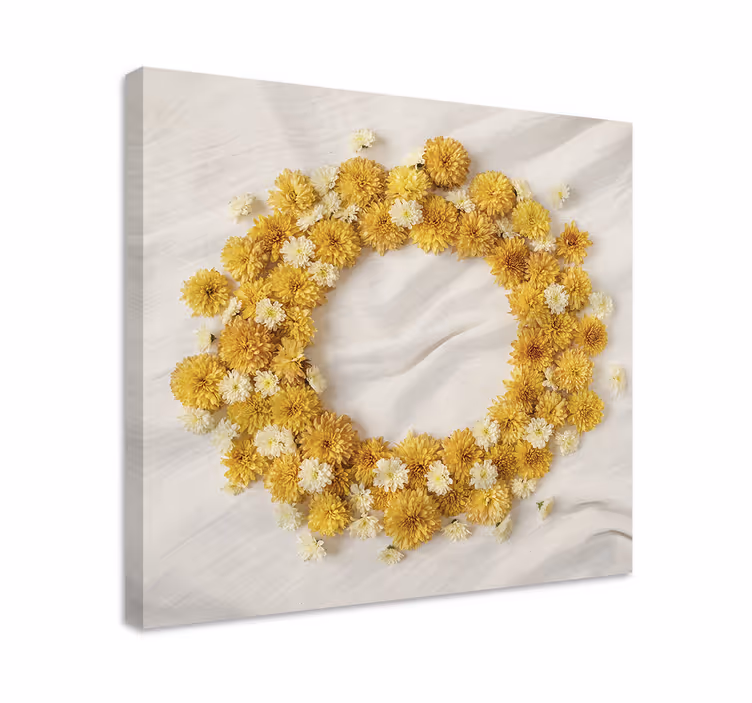 Yellow wildflowers flower canvas - TenStickers