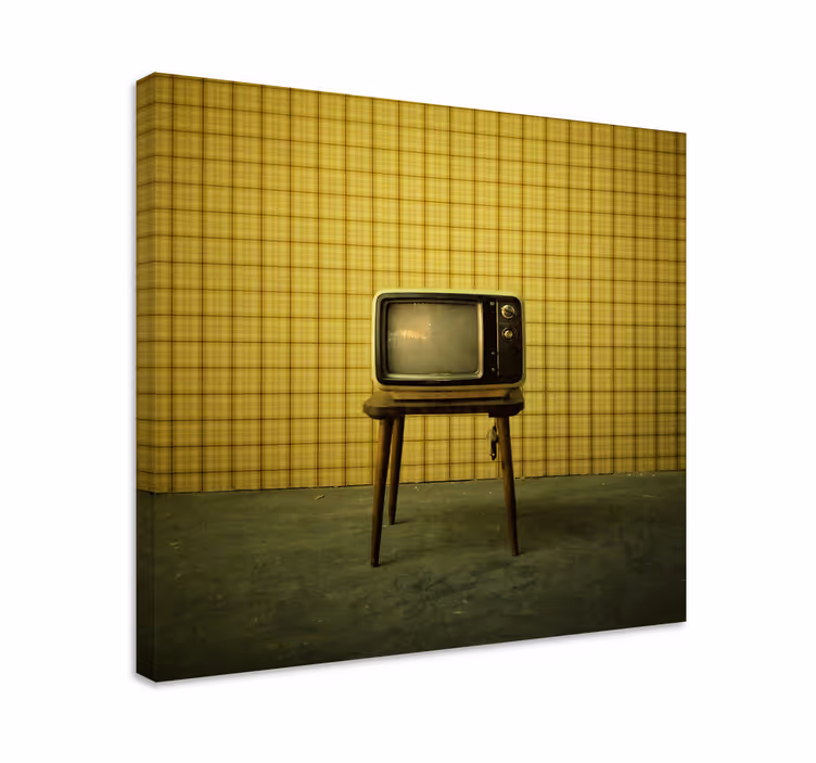Retro canvas television stand - TenStickers