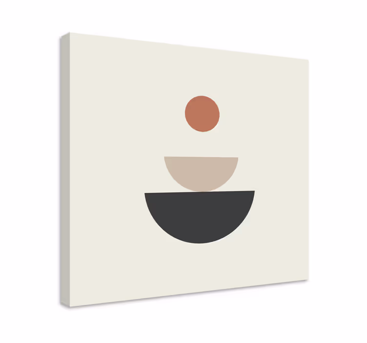 Geometric canvas abstract circular layers - TenStickers
