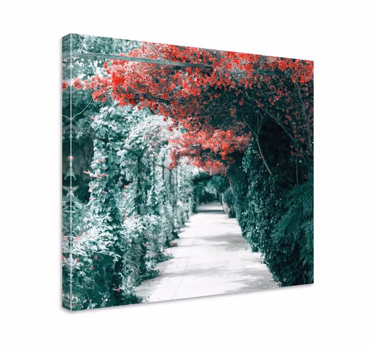 Flowers canvas vibrant floral pathway - TenStickers