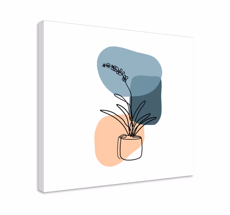 Flowers canvas with stylized floral designs - TenStickers