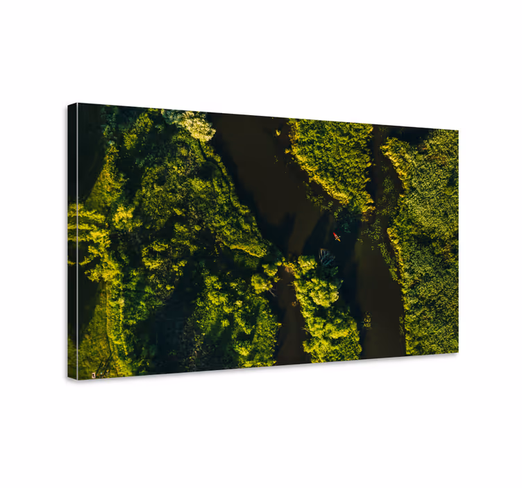 Tranquil river scenery landscape canvas - TenStickers