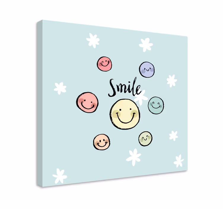 Quote canvas - smile face series - TenStickers
