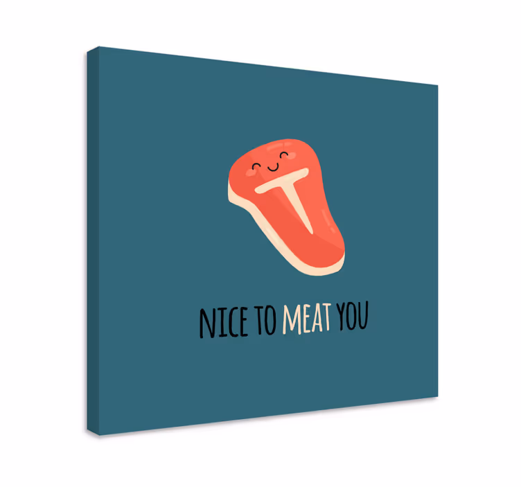 Nice to meat you quotes quote canvas wall art - TenStickers