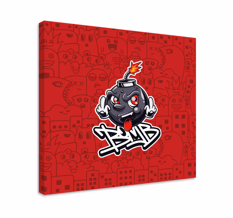 Quote canvas explosive fun - TenStickers