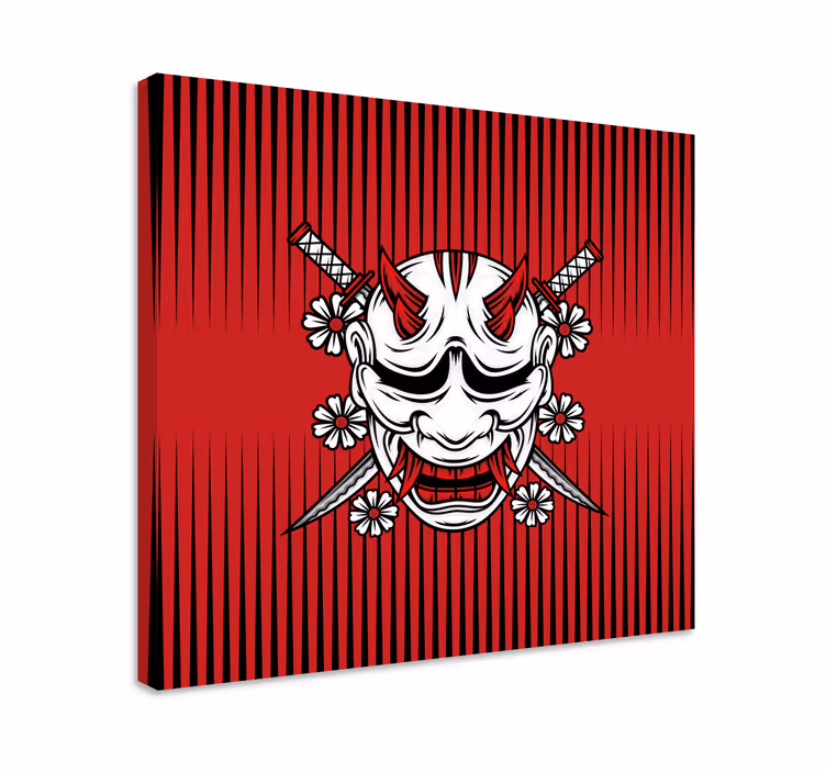 Ninja skulls cartoon modern canvas - TenStickers