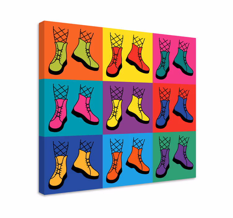 Shoes colorful pop art modern canvas - TenStickers