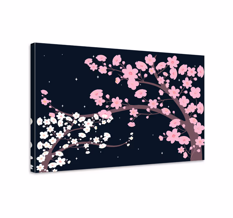 Flowers canvas cherry blossom branches - TenStickers