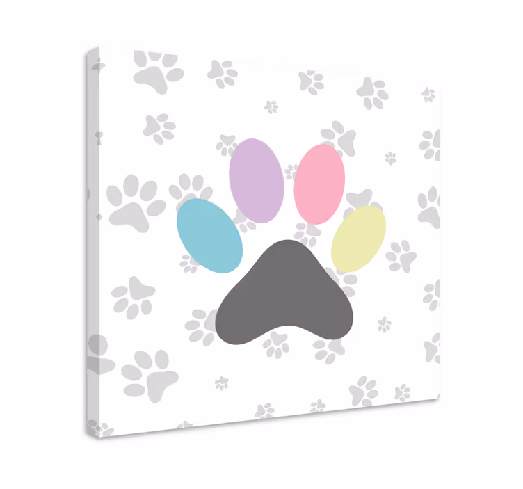 Fantastic colorful  dog canvas prints - TenStickers
