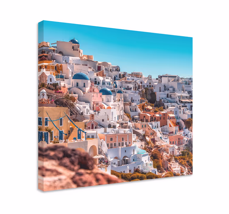 Cityscape wall art santorini scenic view - TenStickers
