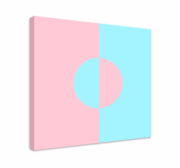 Geometric canvas circle and split design - TenStickers