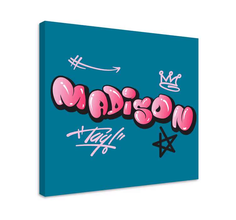 Abc canvas wall art custom name art design - TenStickers