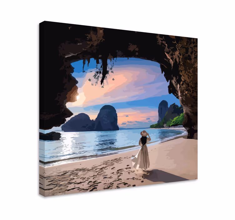 Landscape canvas coastal serenity scene - TenStickers