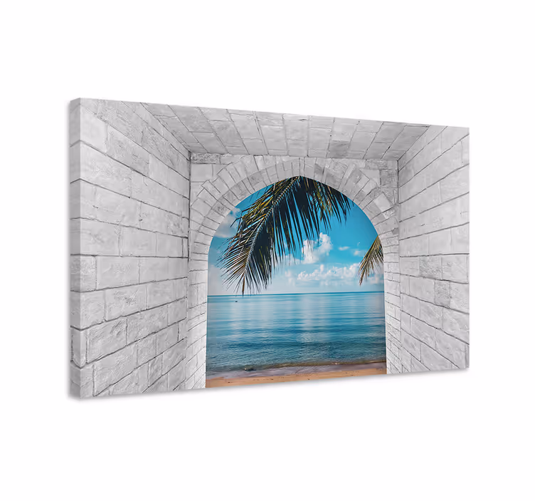 Ancient archs with sea views 3D canvas prints - TenStickers