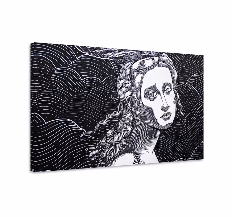 Canvas art expressive portrait - TenStickers
