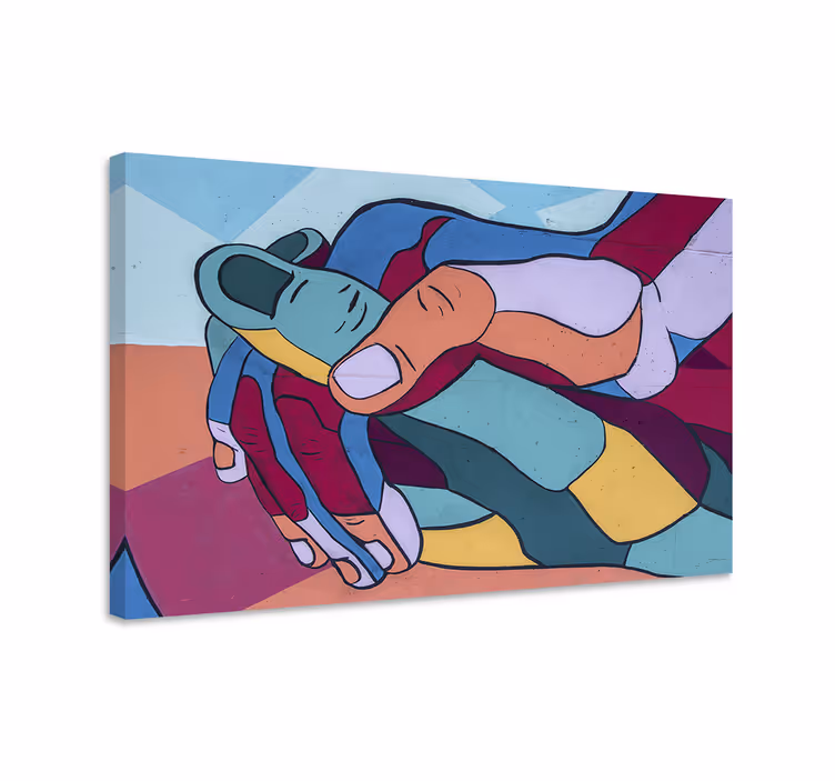 People canvas embracing unity - TenStickers