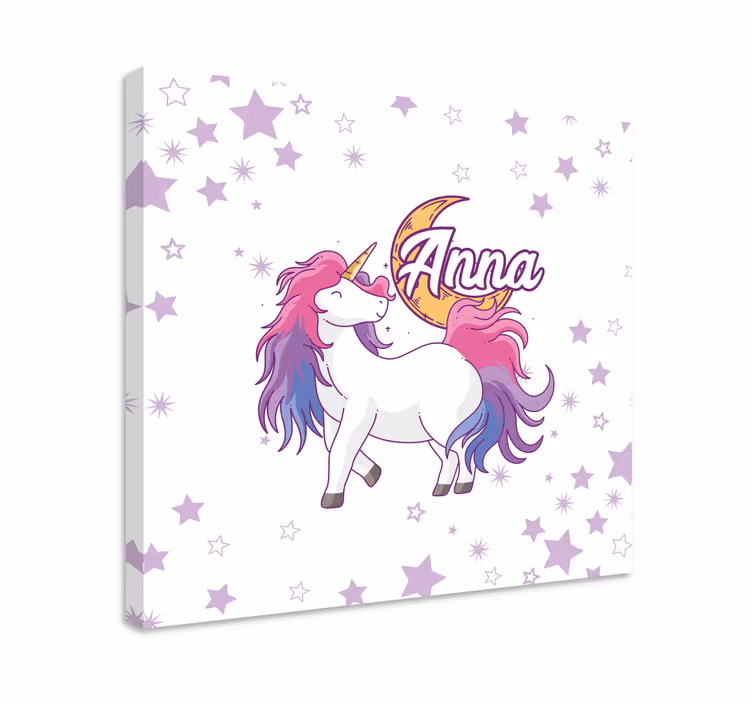 Unicorn pictures framed unicorn with stars - TenStickers