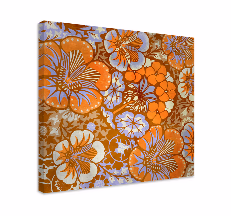 Flowers canvas with lively floral design - TenStickers