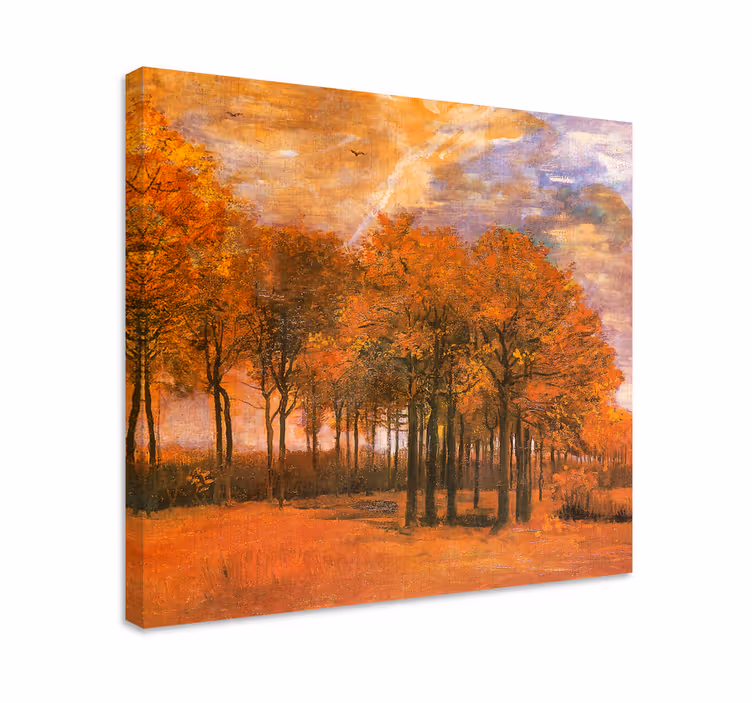 Landscape canvas autumn tree scene - TenStickers