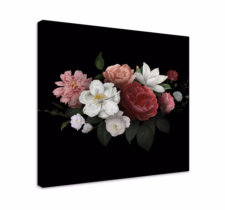 Flowers canvas dramatic floral display - TenStickers