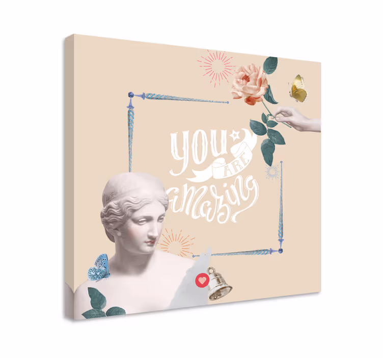 Quote canvas you are amazing - TenStickers
