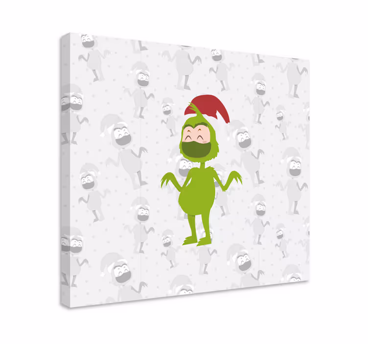 People canvas happy green character - TenStickers
