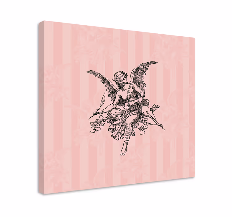 Canvas art cherubic figure elegance - TenStickers