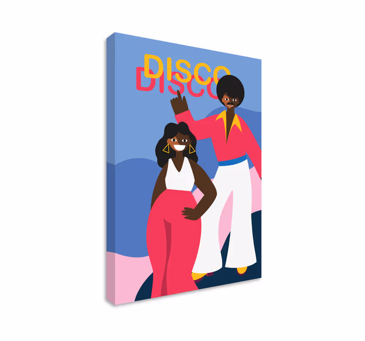 Dancing 80s disco man Dancer wall canvas prints - TenStickers