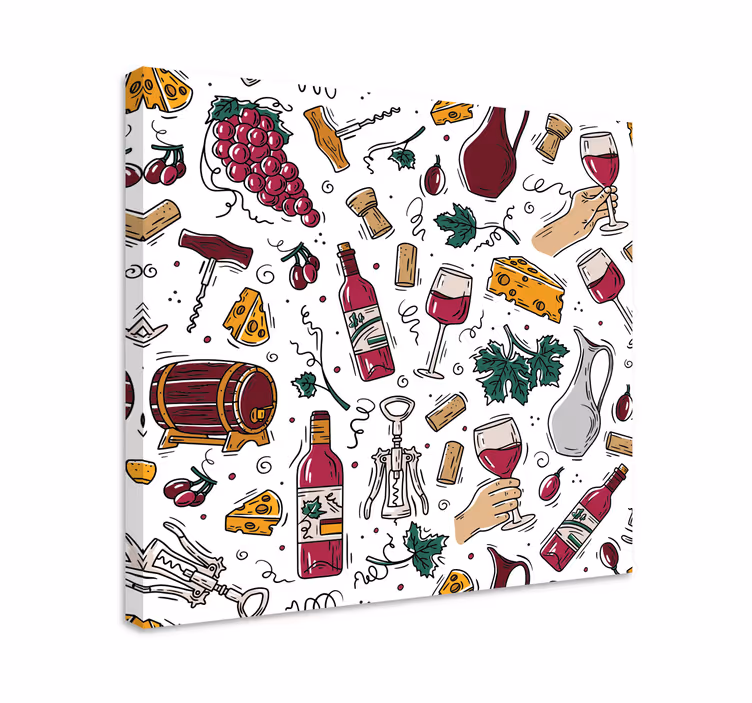 Sports canvas art wine tasting excitement - TenStickers