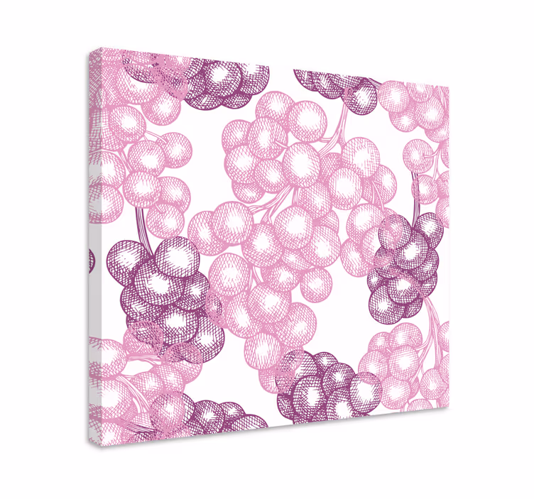 Flowers canvas in pink floral design - TenStickers