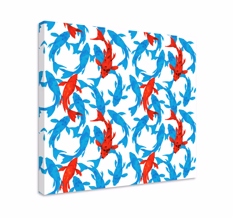 Modern canvas art colorful fish design - TenStickers