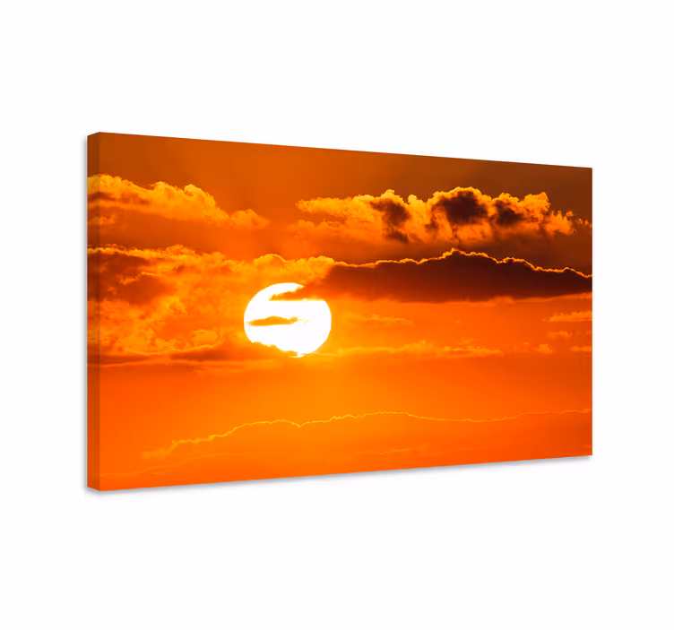 Cloud and sunset aesthetic landscape canvas - TenStickers