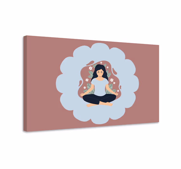 Mandala canvas serene floral essence - TenStickers