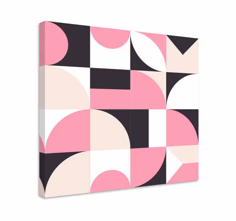 Circular Blocks Pattern geometric canvas - TenStickers
